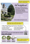 New York state landscape service postcard mailer
