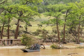 Flood damage in Kerrville, Texas