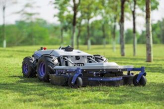 PANDAG G1 with LiDAR autonomous mower.